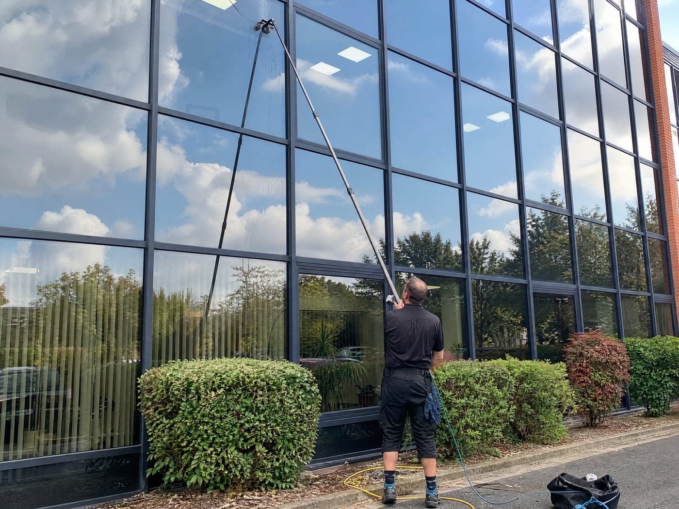 Clean glass frontage of a Bristol business premises